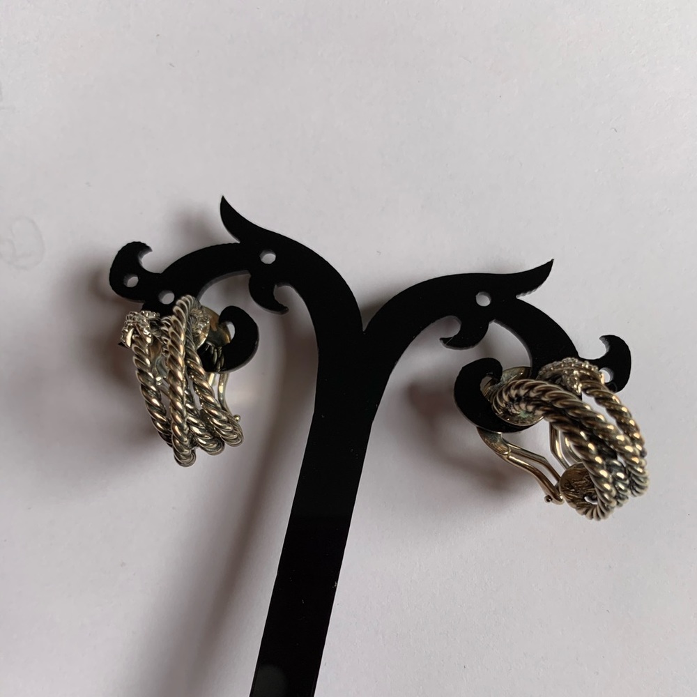 David Yurman diamond X collection earrings